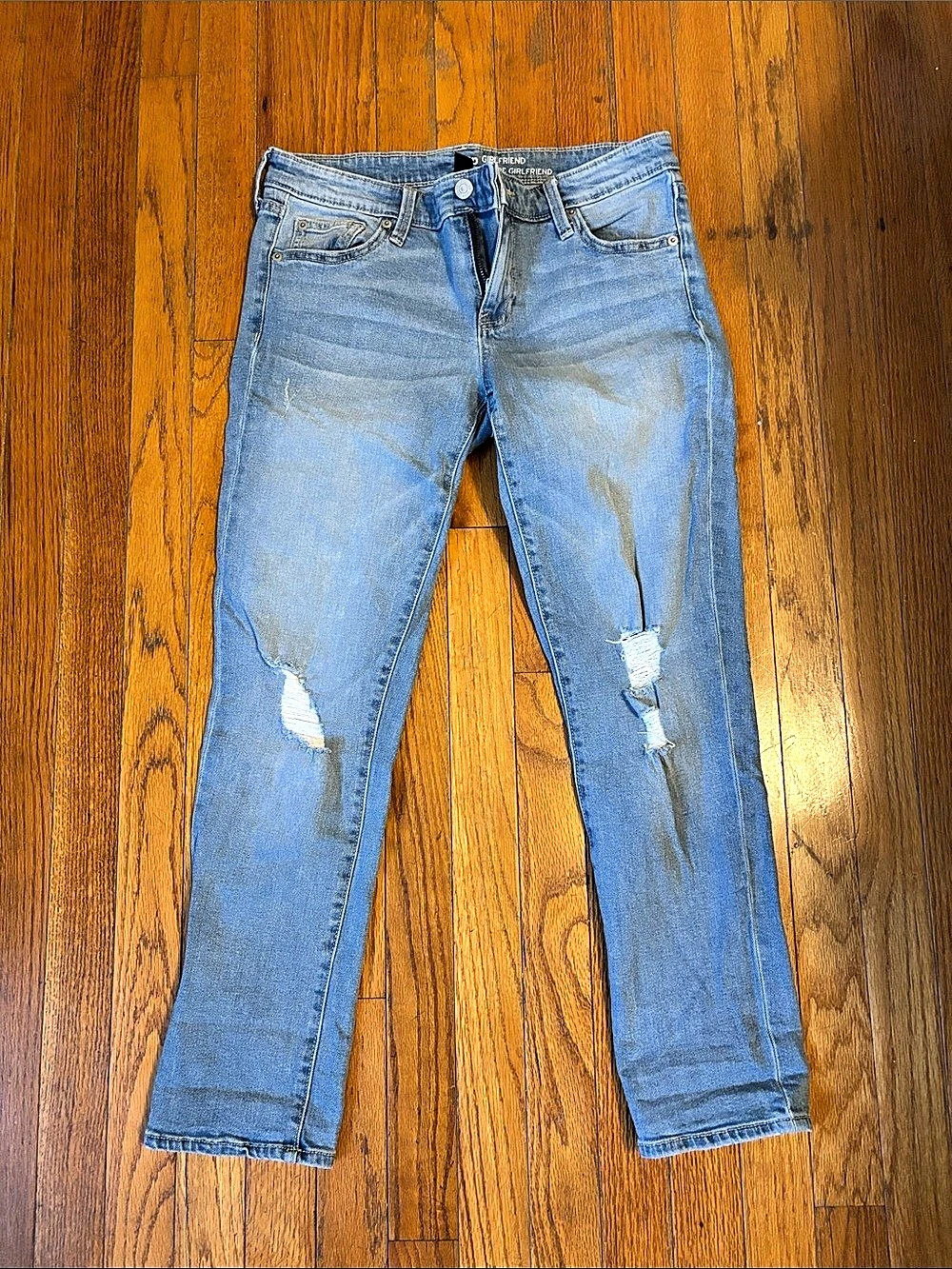 Gap Girlfriend Jeans Distressed Blue Size 4